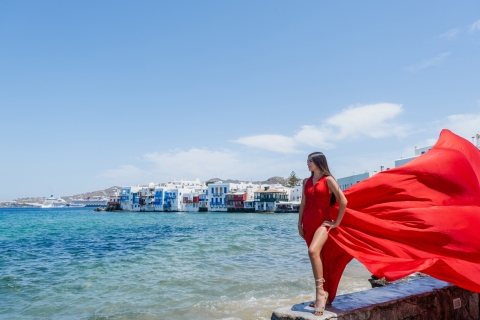 Latająca sukienka Mykonos Sesja zdjęciowa