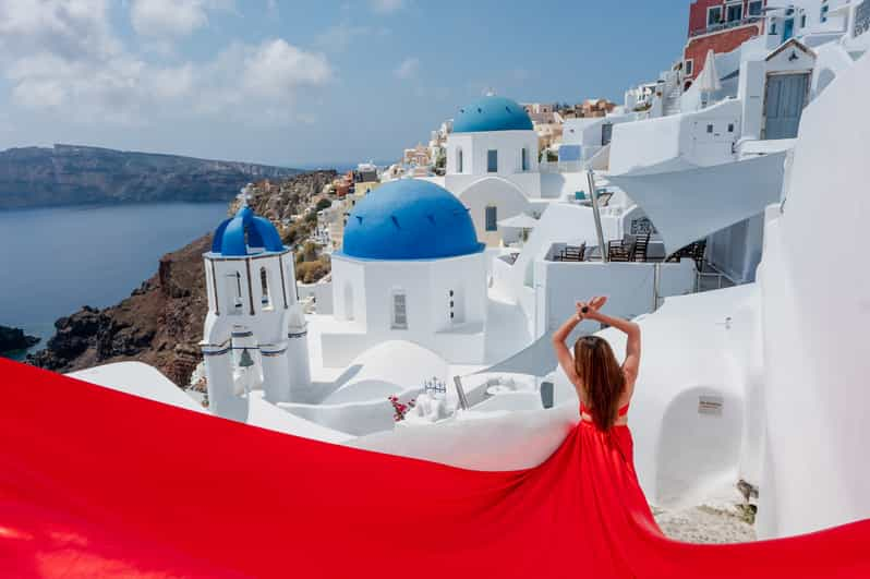 Flying Dress Santorini Photoshoot | GetYourGuide