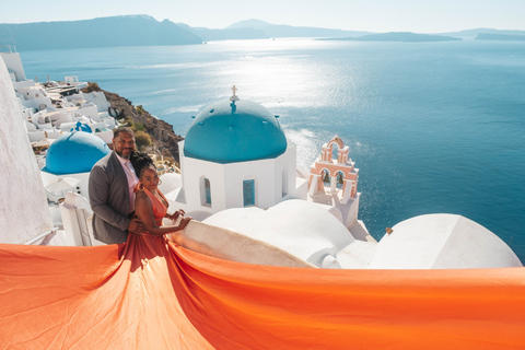 Flying Dress Sesión de fotos en Santorini