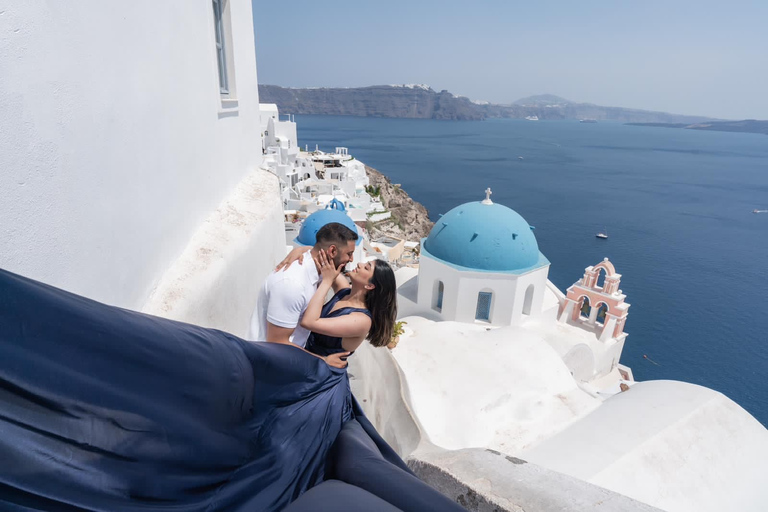 Photoshoot Flying Dress Santorini