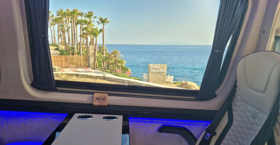 Mykonos Private VIP Minibus on disposal up to 11 passengers | GetYourGuide