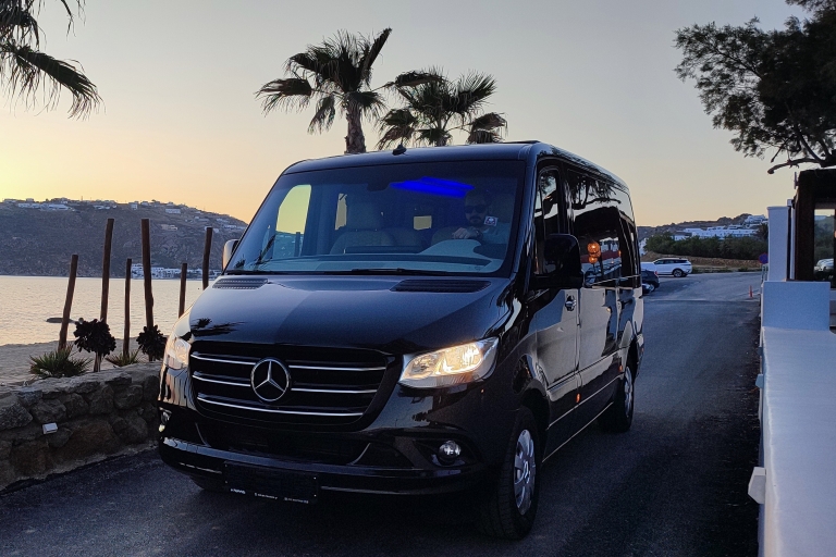 Minibus privé VIP de Mykonos à disposition jusqu'à 11 passagers