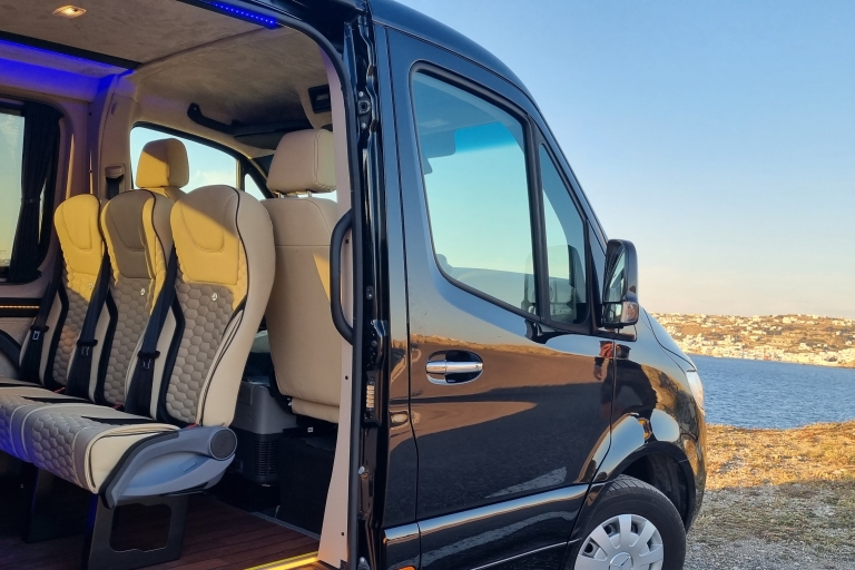Minibus privé VIP de Mykonos à disposition jusqu'à 11 passagers