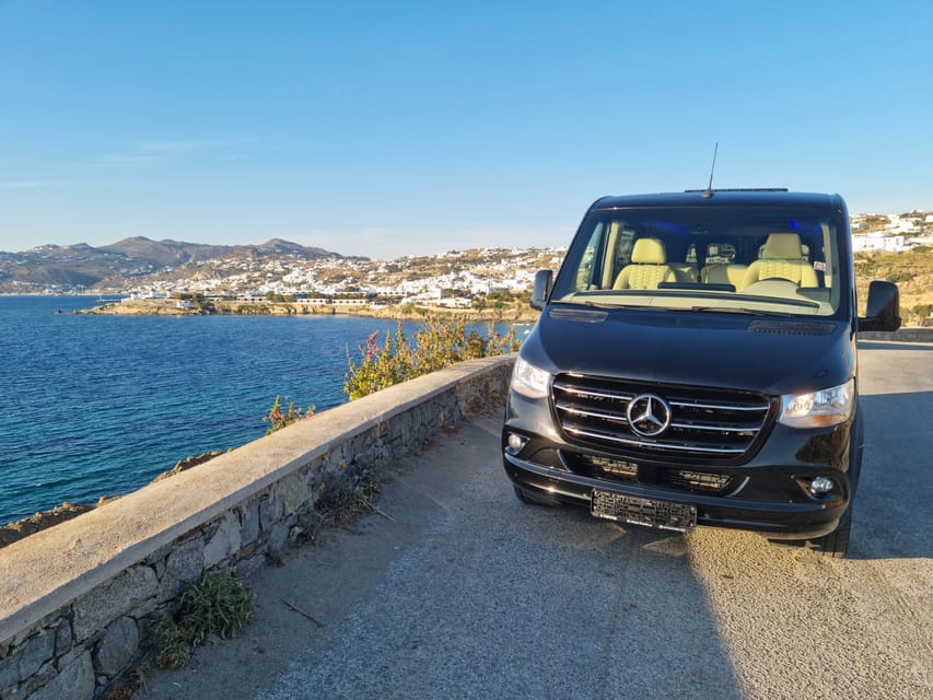 Mykonos Private Vip Minibus Beschikbaar Voor Maximaal Passagiers