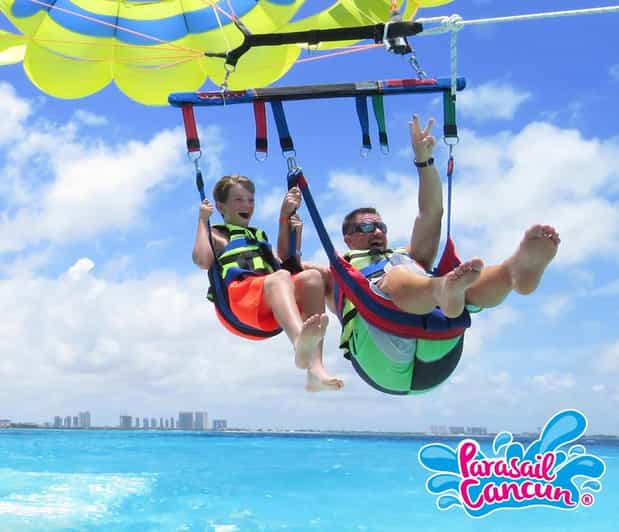Cancun Parasailing over Cancun Bay GetYourGuide