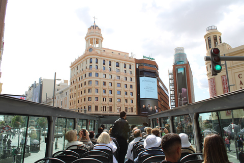 Madrid: Panoramic Open-Top Bus Day or Night Tour with Guide Panoramic Day Tour with Live guide