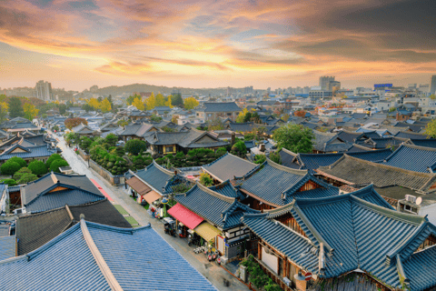 Séoul/Busan : village Hanok de Jeonju avec expérience HanbokDepuis Séoul - Visite de groupe, rendez-vous à Myeongdong