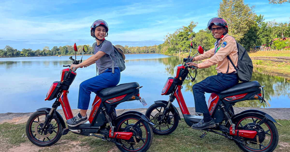From Siem Reap: Angkor Wat Sunrise and Temples E-Bike Tour | GetYourGuide
