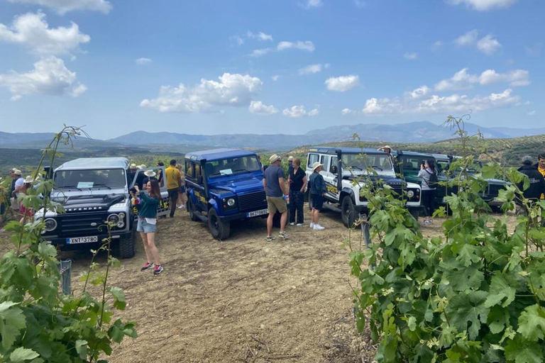 Från Heraklion: Guidad jeepsafari med vingårdsbesök och lunchFrån Heraklion: Guidad jeep-safari med vingårdsbesök och lunch