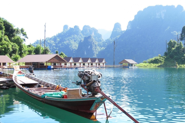 Depuis Khao Lak : Lac Khao Sok, rafting en bambou et grotteJungle de Khao Sok : Lac Cheow Larn, rafting en bambou et grotte