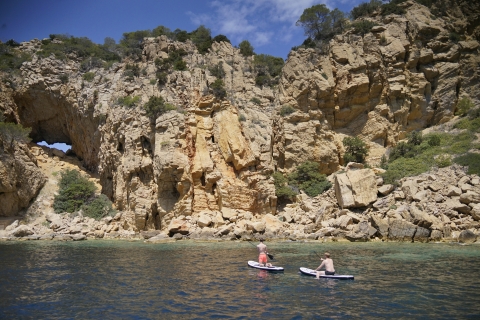 Ibiza: excursion en bateau au coucher du soleil et plongée avec tuba à Cala Salada et Cala Gracio
