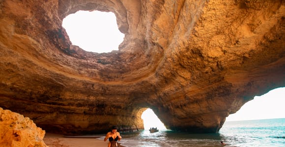 Portimão: Benagil Caves, Marinha & Swim Stop | Max 12 Guests