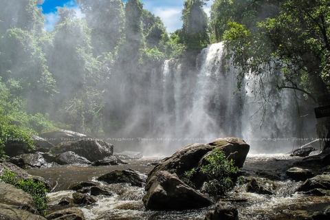 Hele dag Kulen-waterval, Beng Mealea, drijvend dorp