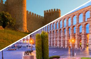 Madrid: Avila mit Mauern und Segovia mit Alcazar