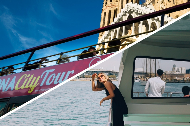 Barcelona: Hop-On Hop-Off Bus with Eco Catamaran Cruise 1 Day Ticket and 1-hour Catamaran