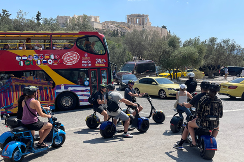 Atene: Tour guidato della città in scooter o in bici elettrica con i punti salienti della città