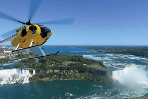 Niagarafallen, USA: Helikopterflygning över fallenNiagarafallen, USA: Helikopterflygning med naturskön utsikt