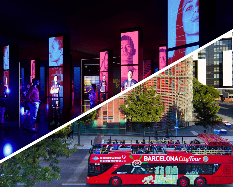 Barcelona Hop-On/Hop-Off-Bus und FC Barcelona Immersive Tour