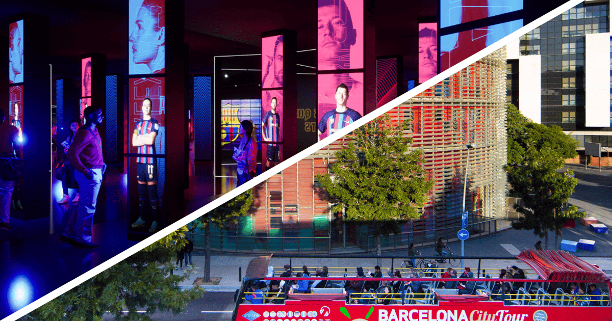 Barcelona Hop-On Hop-Off Bus And FC Barcelona Immersive Tour | GetYourGuide