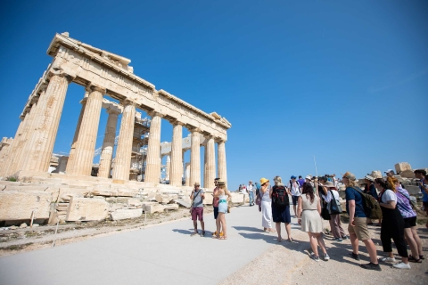 Athènes: visite guidée à pied de l'Acropole et de Plaka tôt le matinVisite de groupe avec billet d'entrée