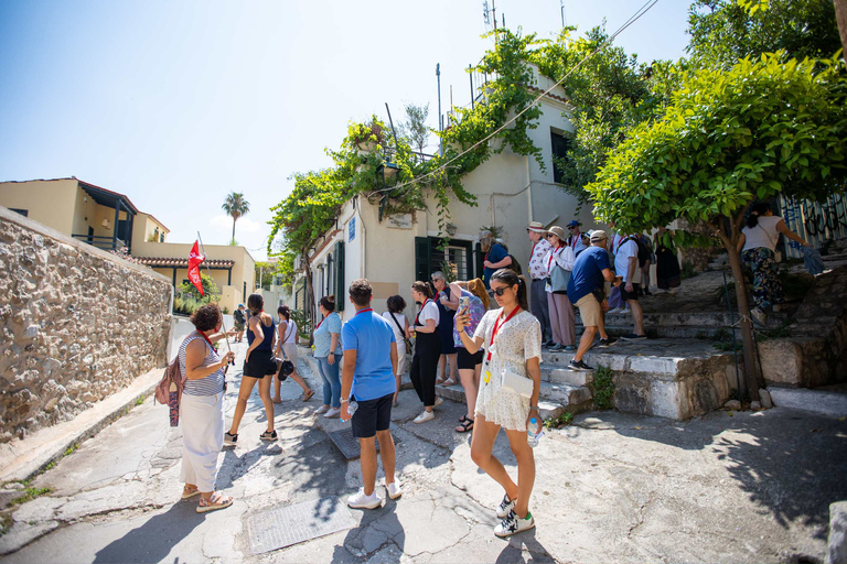 Athènes: visite guidée à pied de l'Acropole et de Plaka tôt le matinVisite de groupe avec billet d'entrée