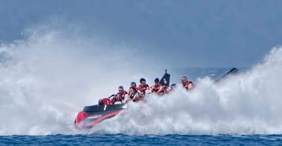 Rhodes: Beaches Trip by Jet Boat with Snorkeling and Drinks