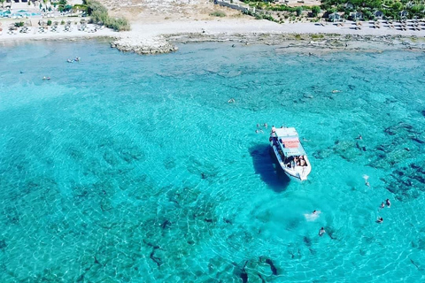 Lindos: Glass Bottom Boat Tour with Snorkeling Lindos: 3 Hour Glass Bottom Boat Tour with Snorkelling
