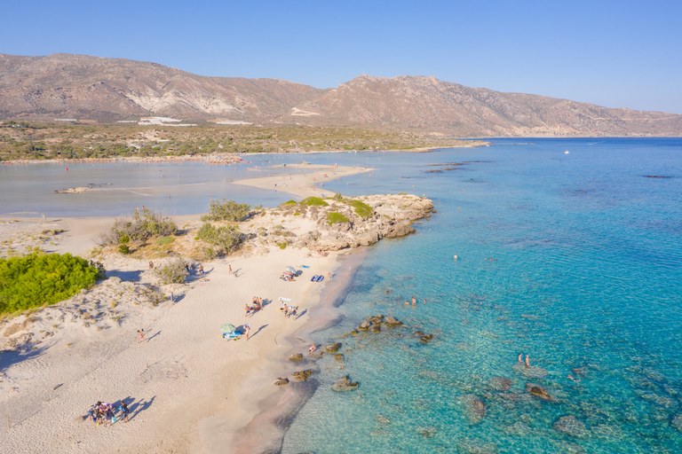 Chania: Elafonisi Beach dagsutflykt med Elos stopp och transferElafonisi från Chania centrum och omgivande områden