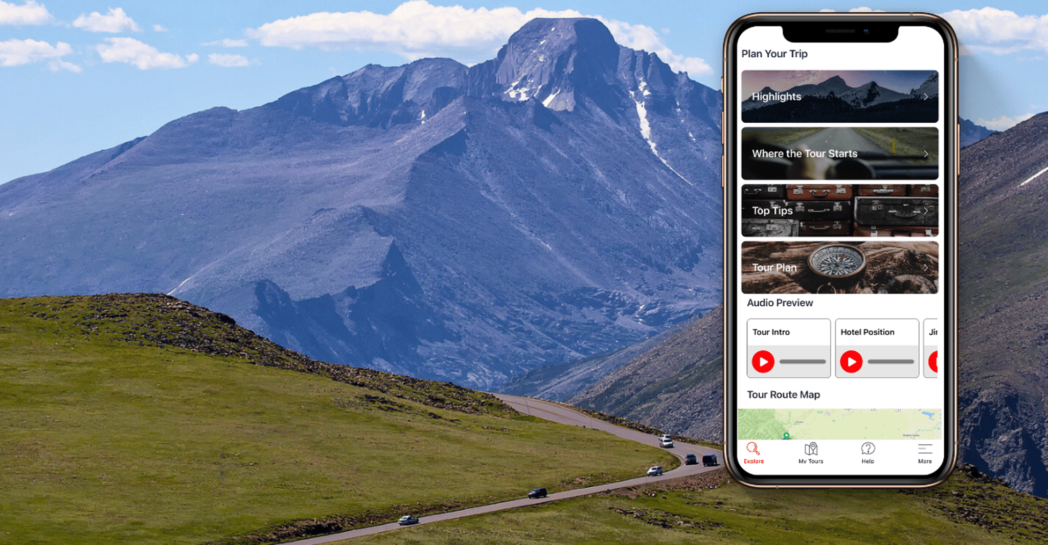 Rocky Mountain, circuit audio autoguidé - Hizvo