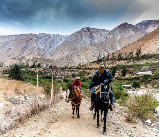 Visit Cochiguaz Horseback Riding, River and Mountain Range in Vicuña