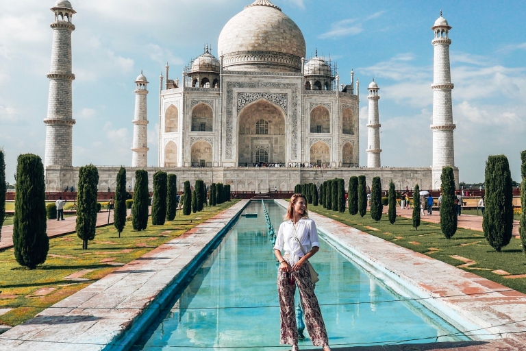 Visite du Taj Mahal et du fort d'Agra en train rapide Gatimaan