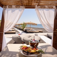 Perivolos Beach, Sun-Bed Experience FortyOne Bar Restaurant - Housity