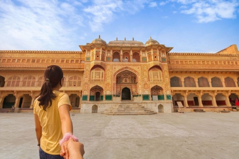 Jaipur: Visita local de Jaipur de un día en cocheExcursión con Entrada + Comida + Guía + Coche