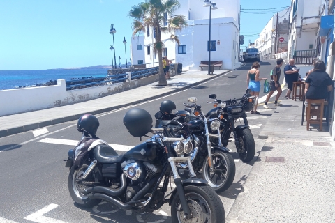Lanzarote auf einem Harley Davidson-MotorradGeführte Tour