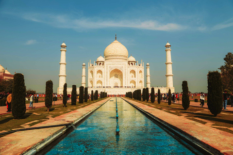 Visite du Taj Mahal depuis Delhi : Visite d'Agra en voiture le même jourVisite avec voiture + chauffeur + entrée payante + guide touristique + déjeuner