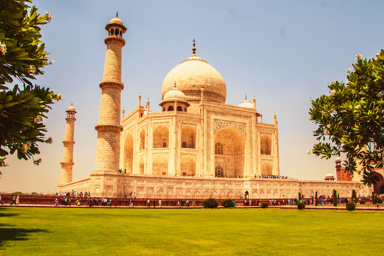 Visite du Taj Mahal depuis Delhi : Visite d'Agra en voiture le même jourVisite avec voiture + chauffeur + entrée payante + guide touristique + déjeuner