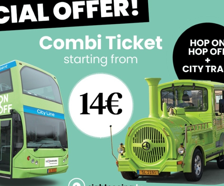 Luxembourg: Hop-on Hop-off Bus and City Train Combo Ticket