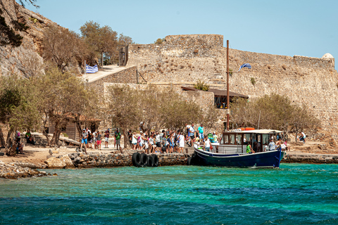 Heraklion Spinalonga Agios Nikol. Elounda all inn Boat + BBQ Pick up from Malia, Stalis, Hersonisos, Analipsi, & Gouves