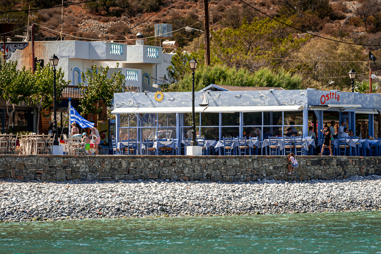 Heraklion Spinalonga Agios Nikol. Elounda all inn Boat + BBQ Pick up from Malia, Stalis, Hersonisos, Analipsi, & Gouves