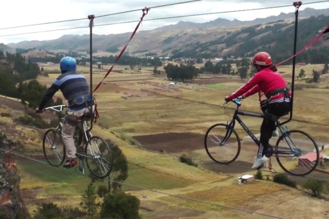 Von Cuzco aus: Flying Bike Tour, 800m Fly und Piuray See