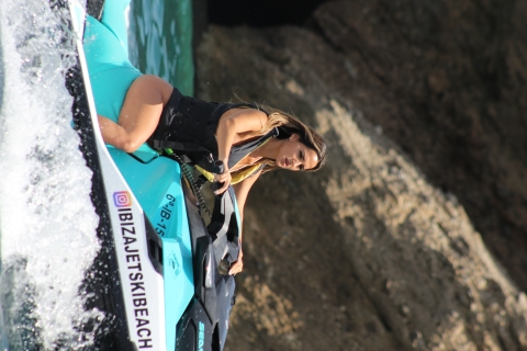Ibiza: jetski-tour met gids Es Vedra, met snorkelen