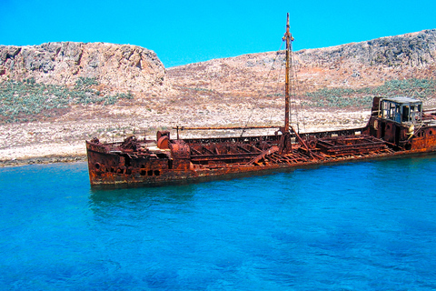 Z Heraklionu: rejs nad lagunę Balos i na wyspę GramvousaTour PL/FR/PL