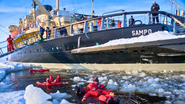 Visit Rovaniemi Icebreaker Sampo Cruise with Buffet and Ice Float in Rovaniemi