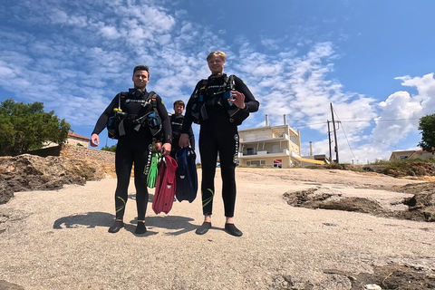 Programa de mergulho autônomo PADI para iniciantes no PeloponesoPADI Discover Scuba Diving para iniciantes