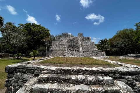 Combinatie 2 in 1 Maya-ruïnes + Parasail in Cancun Bay