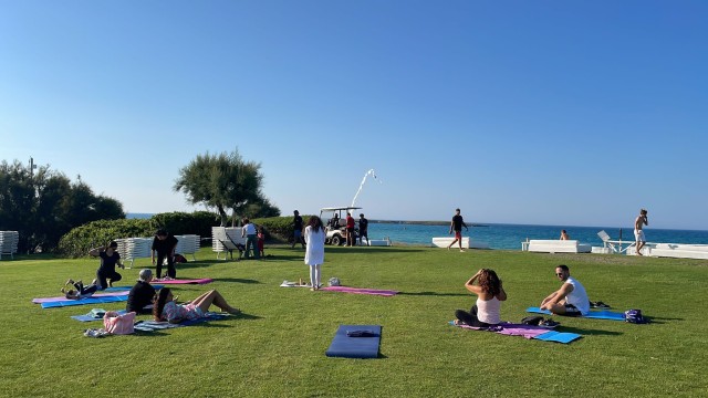 Visit Brindisi: Sunset Yoga on the Beach in Brindisi