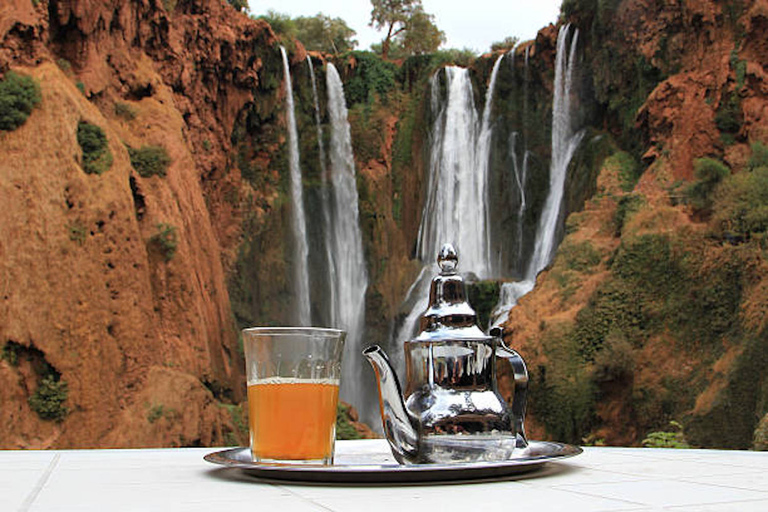 Marrakech : Randonnée guidée et excursion en bateau aux cascades d'Ouzoud