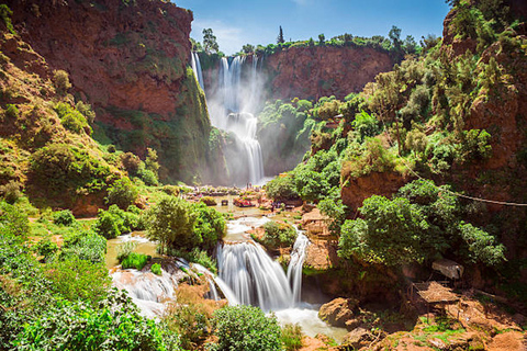 Marrakech : Randonnée guidée et excursion en bateau aux cascades d'Ouzoud