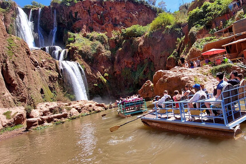 Marrakech : Randonnée guidée et excursion en bateau aux cascades d'Ouzoud