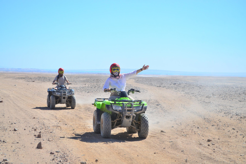 Hurghada: Tent Village Camp ATV Ride, Camel, BBQ Dinner Show Tent Village Camp ATV Ride + Dinner&Show (Group Tour)